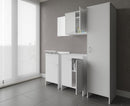 Mobile Lavanderia da Esterno 60x49x84 cm in PVC Bianco 