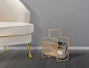 Porta Giornali Glam Rose 37x22x44,5 cm in Ferro Oro