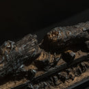 Camino Elettrico da Terra 110x36x100 cm Cambridge In Legno Noce      