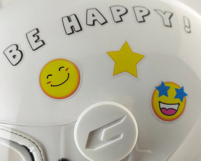 Casco Demi-Jet per Bambini Visiera Lunga CGM Magic Smile 205S Bianco Varie Misure