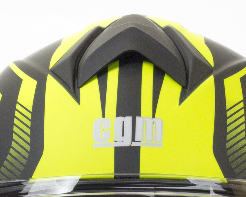 Casco Integrale per Scooter Visiera Lunga CGM Montegi 301S Giallo Fluo Opaco Varie Misure