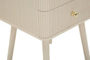 Comodino 2 Cassetti Shy 34x37,5x59 cm in Pino e MDF e Ferro      