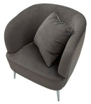 Poltrona Silvery con Cuscino 73x66x78 cm in Legno MDF e Poliestere      