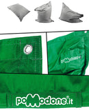 Cuscinone Poltrona Pouf Gigante 175x135 cm in Acrilico Pomodone Bordeaux