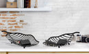 Svuota Tasche Foglia Nero Coppia 61x25x7,5-55x20x7,5 cm in Ferro Nero