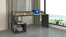 Scrivania a Giorno 180x60x92,5 cm Esse Report Grigio  