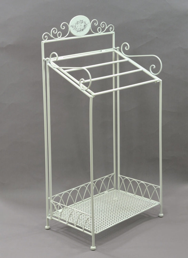 Portasciugamani a Stelo in Metallo da Appoggio 47x31H98,5cm Le Bain Bianco