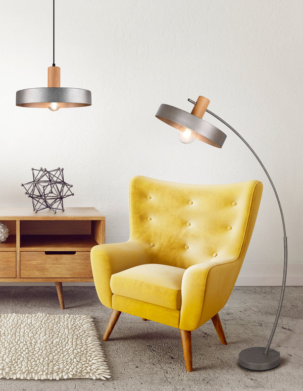 LED-Stehlampe für den Innenbereich aus antikisiertem Nickelmetall prezzo