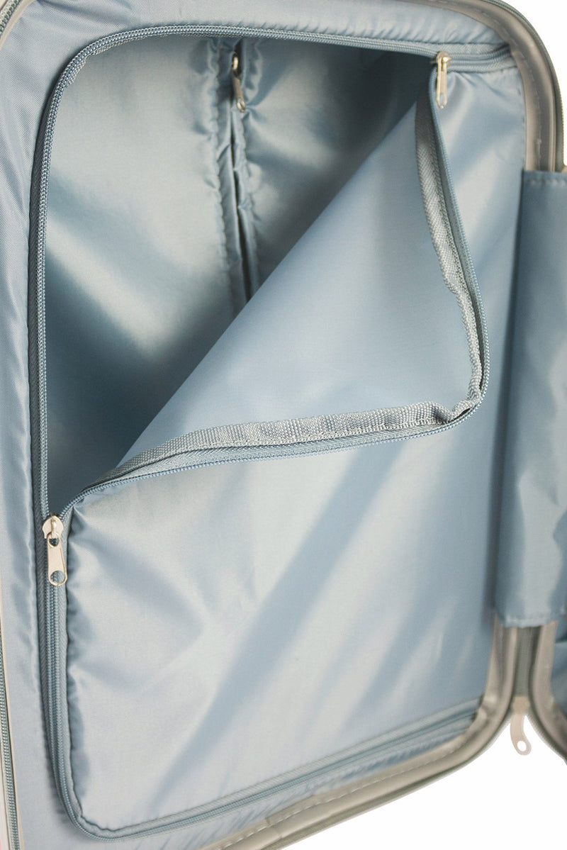 Trolley Valigia Bagaglio a Mano Rigida in ABS 4 Ruote Soriani Blu