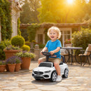 Macchina Cavalcabile per Bambini 1-3 Anni Convertibile in Passeggino con Licenza Mercedes in PP Bianco      