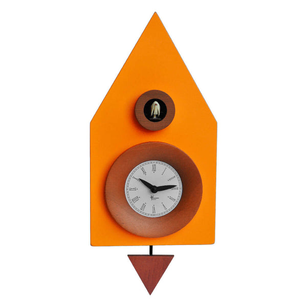 Wandkuckucksuhr 20X36X13Cm Pirondini Italia Dunkelorange Gelb acquista