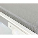 Lettino Prendisole da Giardino 181x60xH39 cm in alluminio ecrù Bagnino