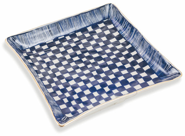 online Großer quadratischer Teller aus Steinzeug Villa d'Este Home Tivoli Masai Blue