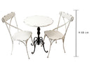 Set 2 Sedie con Tavolino in Metallo H 88 76 cm