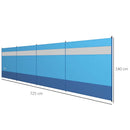 Paravento da Campeggio 725x140 cm Pieghevole Frangivista Azzurro   