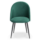 Set 2 sedie Imbottite 51x58x87 cm In Tessuto Tiffany  Lola Verde Smeraldo