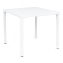 Tavolo Manchester Impilabile 80x80x73h cm in Acciaio Bianco
