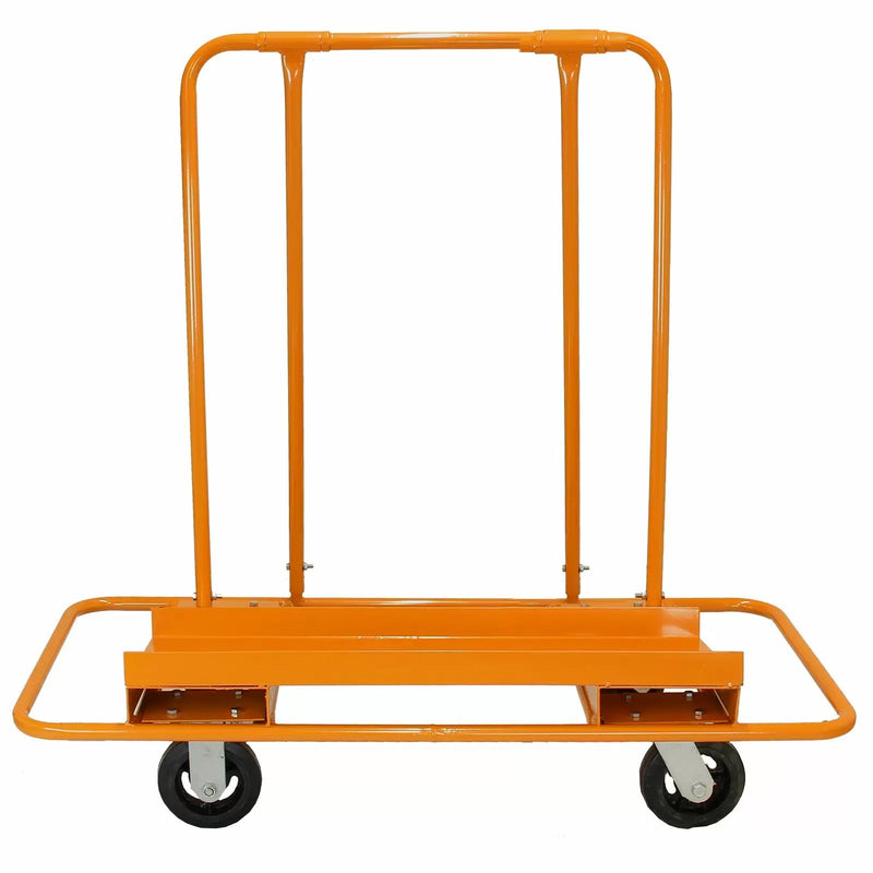 Trolley per Trasporto Cartongesso Pannelli Compensato e MDF Max 1000kg con Ruote in Acciaio Arancione