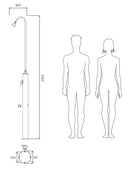 Doccia da Giardino con Pulsante Temporizzato su Doccia e Lavapiedi Minijet-P Inox Anodizzato