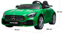 Macchina Elettrica per Bambini 2 Posti 24V con Licenza Mercedes GTR AMG Verde