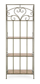 Scaffale 4 Ripiani 59x28x167 cm in Acciaio Guenda Verde Scuro