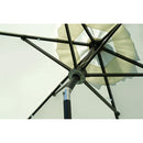 Ombrellone da Giardino in Alluminio Ø2,70m con Luci e Bluetooth Vorghini Trendy Antracite e Ecrù