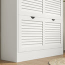 Scarpiera 2 Ante 16 Paia 81,5x25x83 cm in Legno Bianco