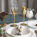 Servizio Set di Posate 24 Pezzi in Acciaio Inox VdE Tivoli 1996 Drop Oro Satinato