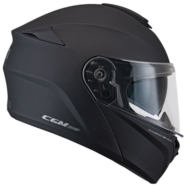 online Integralhelm Scooter CGM Berlin Long Visor 508A Mattschwarz Verschiedene Größen
