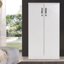 Scarpiera armadio 130x71x38 cm Gabriella bianco frassinato