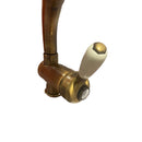 Rubinetto Cucina Miscelatore Monocomando con Doccetta Estraibile in Ottone Paini Ottone Antico