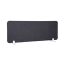 Pannello Fonoassorbente da Banco 120x45 cm Coppia di Piedini con Base D'Appoggio Finitura Antracite    