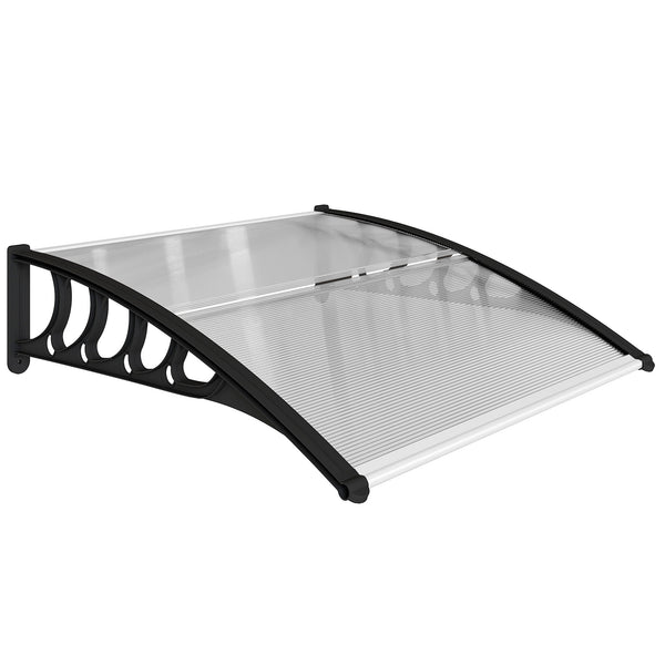 Tettoia da Esterno 103x96,5x27cm per Porte e Finestre in Policarbonato Trasparente acquista