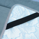 Lettino da Campeggio Pieghevole e Imbottito con Tasca Portaoggetti 188x64,5x53 cm  Grigio chiaro