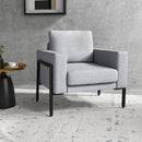 Poltrona Imbottita 82x70x83,5 cm in Poliestere Grigio Chiaro