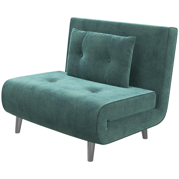 Poltrona Letto Singolo 100x88x83 cm in Velluto Verde Scuro acquista