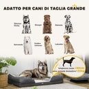 Cuccia per Cani Taglia Grande Imbottita con Cuscino Rimovibile Lavabile 120x80x22 cm Grigio Carbone 