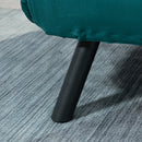 Divano Letto 2 Posti 102x73x81 cm in Tessuto Effetto Velluto Verde