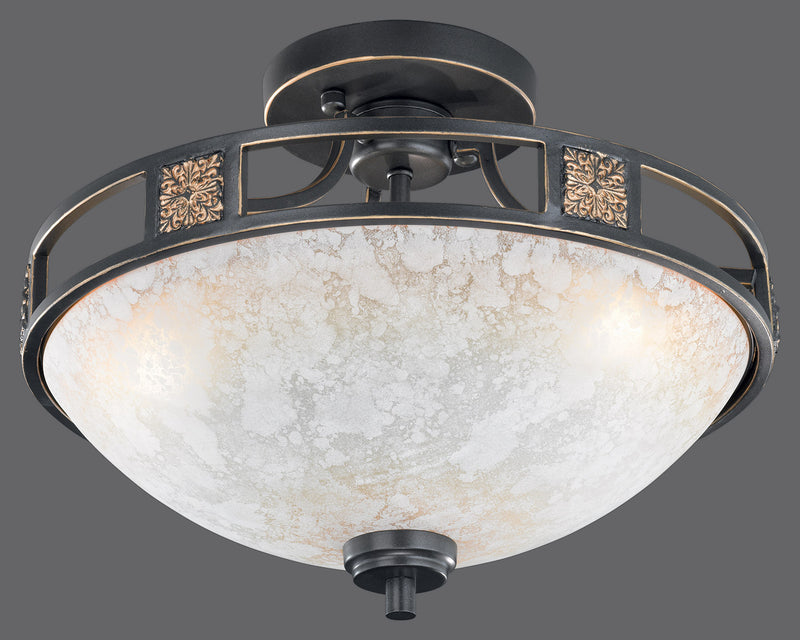 Plafoniera da Interno Attacco E27 in Metallo Ruggine