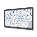Bacheca da Esterno con Apertura a Ribalta 190,5x106,7x4,7 cm in Alluminio con Led Grigio Antracite