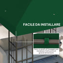 Copertura per Gazebo da Giardino 3x3 m in Tessuto Oxford 600D Verde   