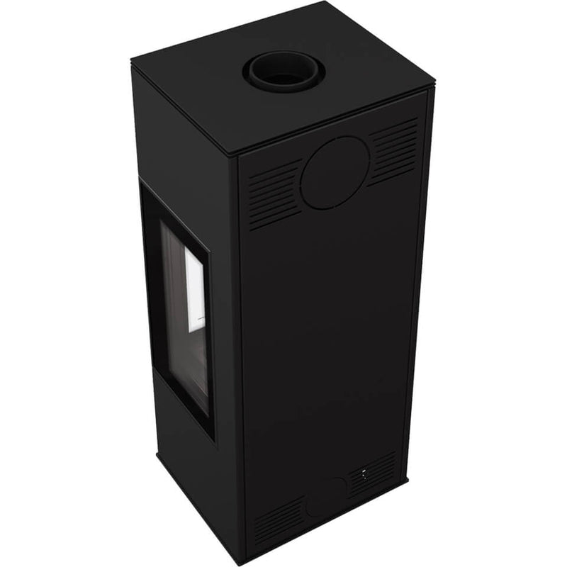 Stufa a Legna 5,5/10KW in Acciaio Flig Stanton Plus Nera