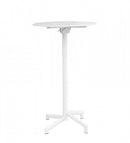 Tavolo Alto Vega Ø60x102 h cm in Acciaio Bianco