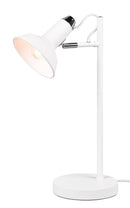 Lampada da Tavolo da Interno Attacco E14 in Metallo Bianco Opaco