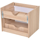 Mobile Bagno Sospeso 60 cm a 2 Cassetti 1 Specchio 1 Colonna  Montana Rovere