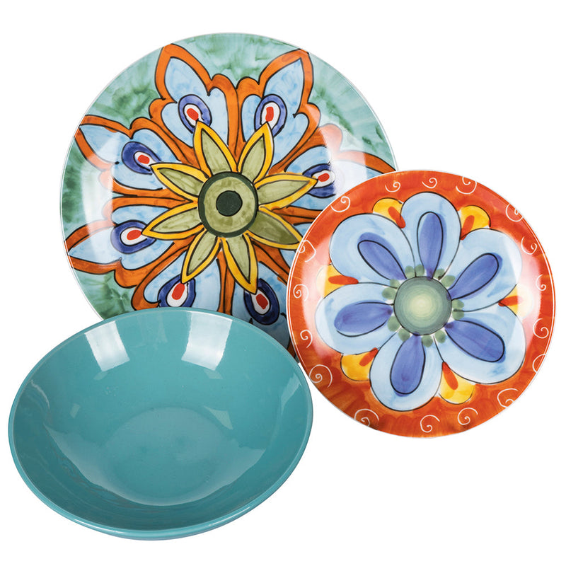 Servizio Piatti 18 Pezzi in Porcellana e Gres VdE Tivoli 1996 Infinito