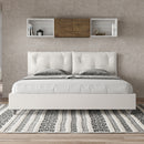 Letto Matrimoniale Imbottito in Similpelle Appia Large Bianco Varie Misure