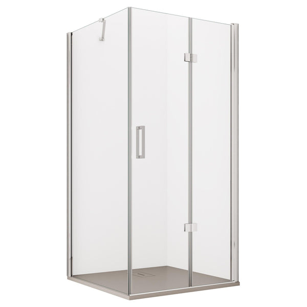 online Eckduschkabine 1 Falttür aus transparentem Kristall 6 mm H195 Bonussi Eloisa Verschiedene Größen