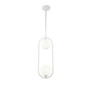 Lampada pendente Modern in Metallo Ring Bianco