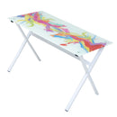 Scrivania 120x60xH75 cm in Vetro View Colours